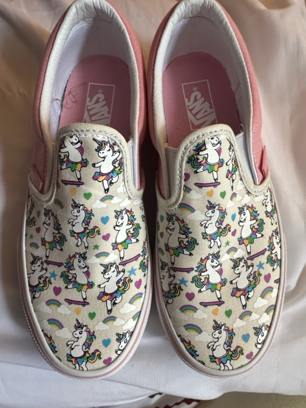 Girls Classic Slip On Vans Unicorn